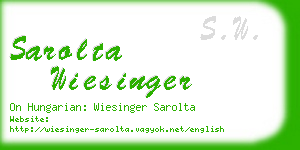 sarolta wiesinger business card